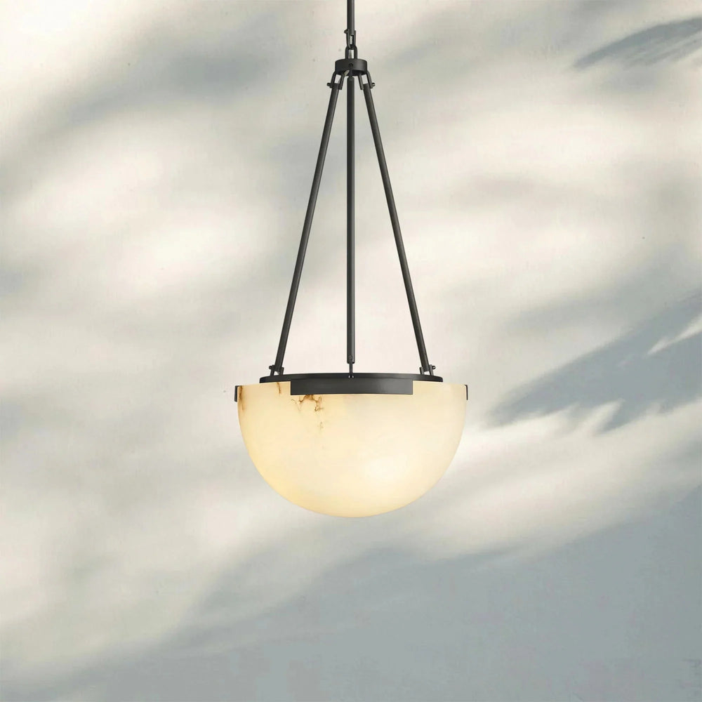 Melang Alabaster Globe Pendant Lamp - Arialamps