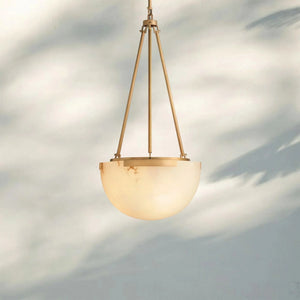 Melang Alabaster Globe Pendant Lamp - Arialamps
