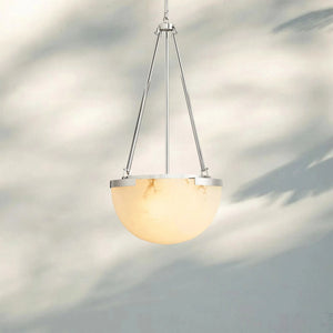 Melang Alabaster Globe Pendant Lamp - Arialamps