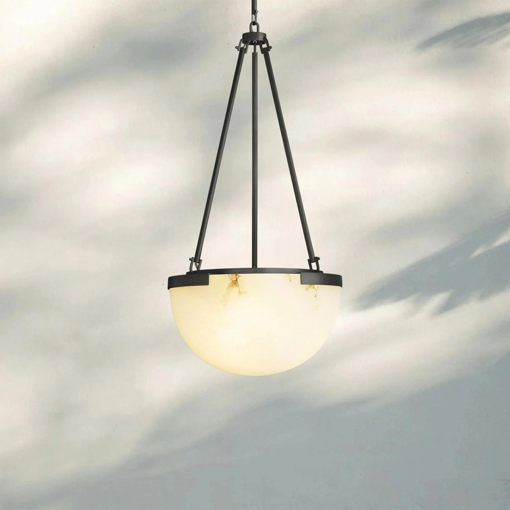 Melang Alabaster Globe Pendant Lamp - Arialamps