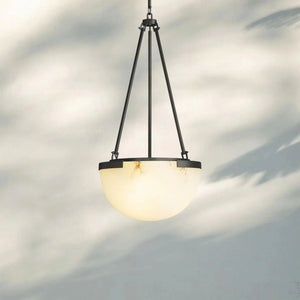 Melang Alabaster Globe Pendant Lamp - Arialamps