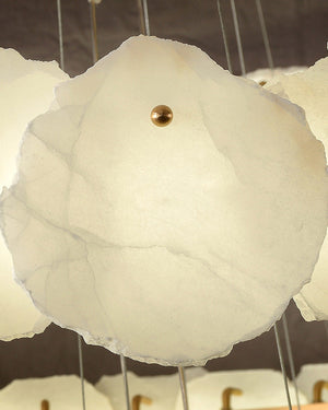 Arialamps Tiered Circular Alabaster Chandelier