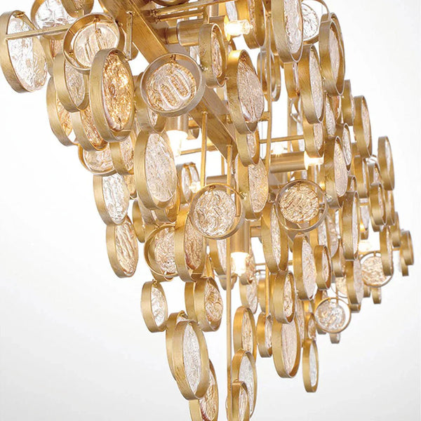 Mirella Trento Clustered Glass Linear Chandelier - Arialamps