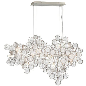 Mirella Trento Clustered Glass Linear Chandelier - Arialamps