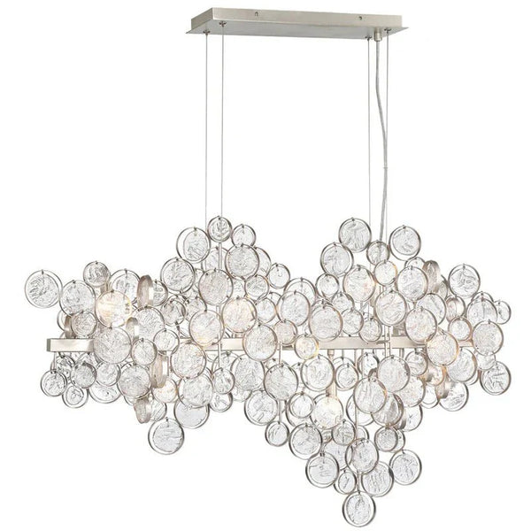 Mirella Trento Clustered Glass Linear Chandelier - Arialamps