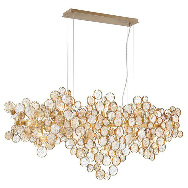 Mirella Trento Clustered Glass Linear Chandelier - Arialamps