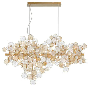 Mirella Trento Clustered Glass Linear Chandelier - Arialamps