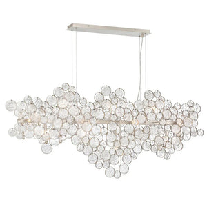Mirella Trento Clustered Glass Linear Chandelier - Arialamps