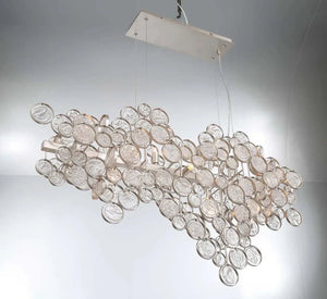 Mirella Trento Clustered Glass Linear Chandelier - Arialamps