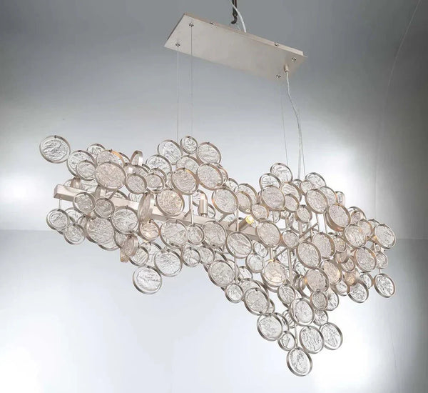 Mirella Trento Clustered Glass Linear Chandelier - Arialamps
