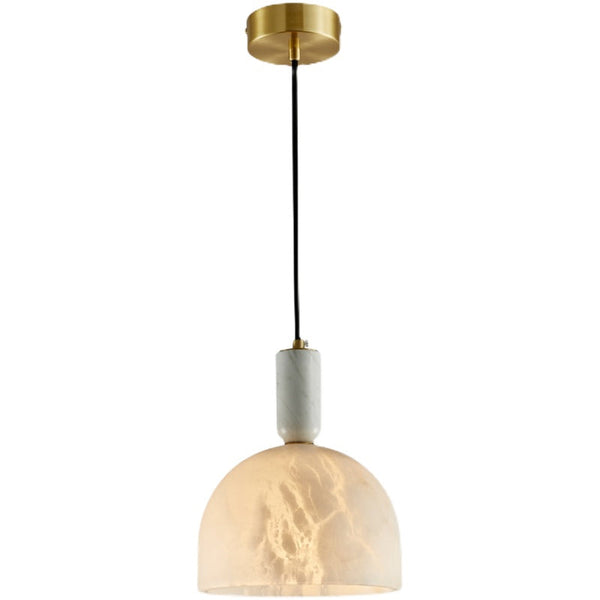 Aubry Modern Alabaster Bedside Pendant Light, Bedroom Pendant Lamp Chandelier Kevin Studio Inc
