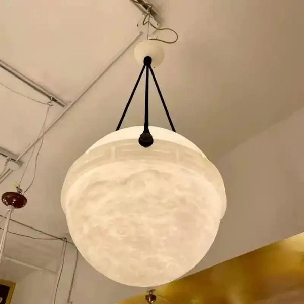 Modern Alabaster Globe Pendant Light - Arialamps