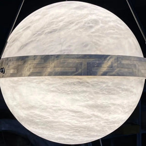 Modern Alabaster Globe Pendant Light - Arialamps