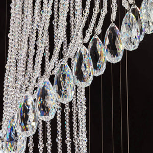 Modern Art Design Crystal Spiral Raindrop Chandelier - Arialamps
