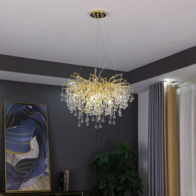 Michelli Modern Crystal Tree Branch Chandelier for Living Room