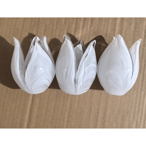 Modern Glass Flower Branch Chandelier for Low Ceiling Spaces in Living Room or Bedroom-Chandeliers-Arialamps