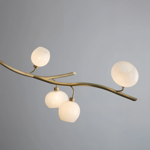 Modern Linear Brass Branches Chandelier for Dining Room-Arialamps