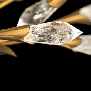 Modern Linear/Round Floral Branches Crystal Chandelier-Arialamps