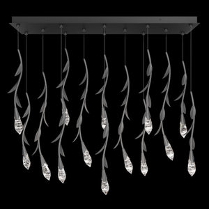 Modern Luxury Floating Branches Floral Crystal Chandelier with Rectangular Canopy for High-ceiling-Arialamps