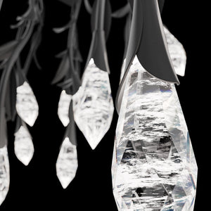 Modern Luxury Floating Branches Floral Crystal Chandelier with Rectangular Canopy for High-ceiling-Arialamps