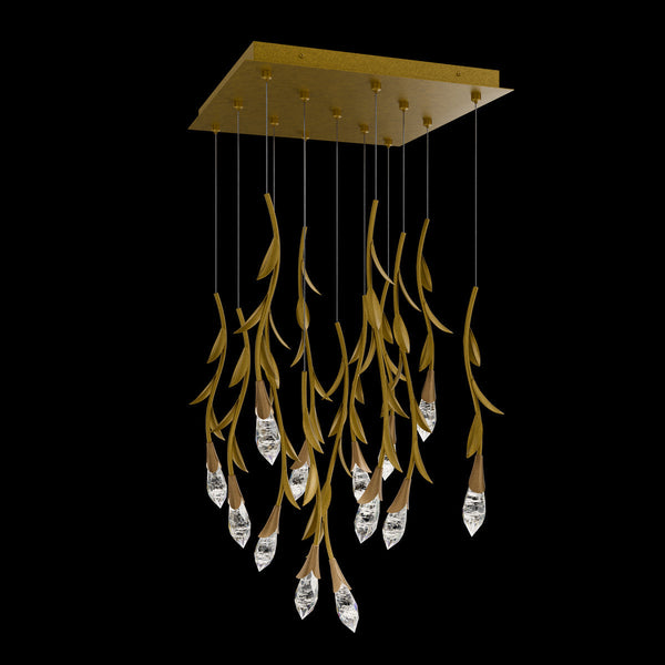 Modern Luxury Floating Branches Floral Crystal Chandelier-Arialamps