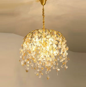 Modern Luxury Leaf Branch Glass Chandelier for Living/Dining Room/Bedroom-Chandeliers-D23.6"*H31.5"-Warm Light-Arialamps