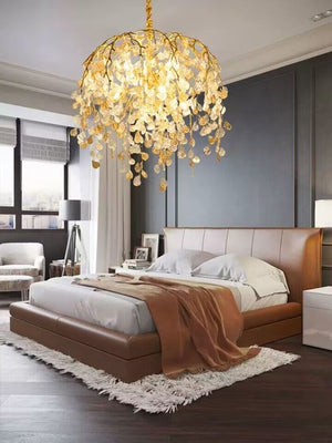 Modern Luxury Leaf Branch Glass Chandelier for Living/Dining Room/Bedroom-Chandeliers-Arialamps