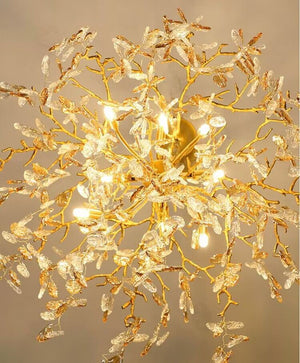 Modern Luxury Leaf Branch Glass Chandelier for Living/Dining Room/Bedroom-Chandeliers-Arialamps