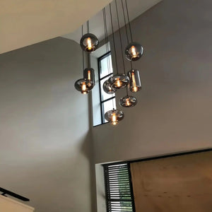Modern Pendant Fixture light For 2 Story Foyer /Enterway /Staircase - Arialamps