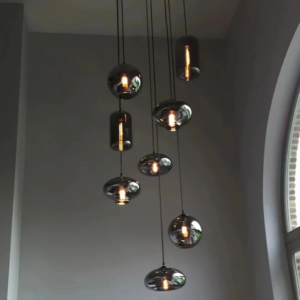 Modern Pendant Fixture light For 2 Story Foyer /Enterway /Staircase - Arialamps