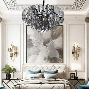 Modern Round Luxury K9 Crystal Chandelier for Dining Room Entryway Foyer - Arialamps