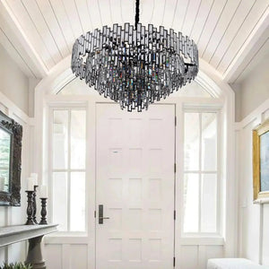 Modern Round Luxury K9 Crystal Chandelier for Dining Room Entryway Foyer - Arialamps