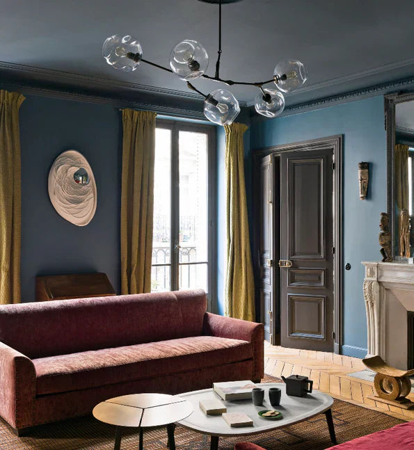 Modern Sputnik Smoky Gray/Amber Glass Branch Chandelier for Kitchen Island/Dining Room-Chandeliers-Arialamps