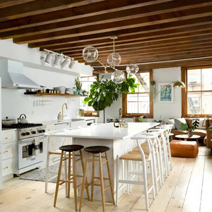 Modern Sputnik Smoky Gray/Amber Glass Branch Chandelier for Kitchen Island/Dining Room - Arialamps