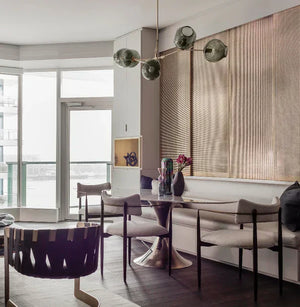 Modern Sputnik Smoky Gray/Amber Glass Branch Chandelier for Kitchen Island/Dining Room-Chandeliers-Arialamps