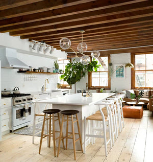 Modern Sputnik Smoky Gray/Amber Glass Branch Chandelier for Kitchen Island/Dining Room-Chandeliers-Arialamps