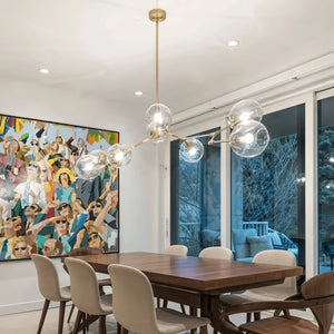 Modern Sputnik Smoky Gray/Amber Glass Branch Chandelier for Kitchen Island/Dining Room - Arialamps