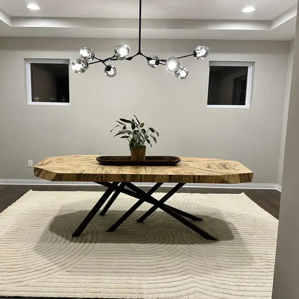 Modern Sputnik Smoky Gray/Amber Glass Branch Chandelier for Kitchen Island/Dining Room-Chandeliers-Arialamps