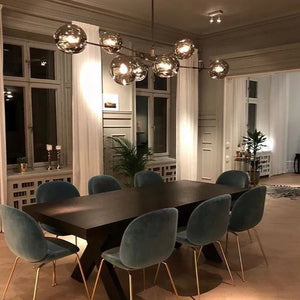 Modern Sputnik Smoky Gray/Amber Glass Branch Chandelier for Kitchen Island/Dining Room-Chandeliers-Arialamps