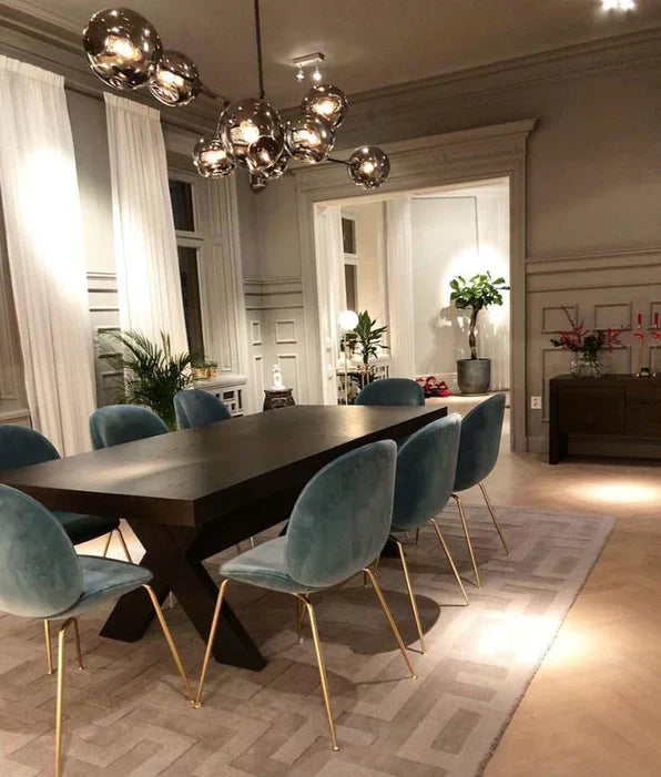 Modern Sputnik Smoky Gray/Amber Glass Branch Chandelier for Kitchen Island/Dining Room-Chandeliers-Arialamps