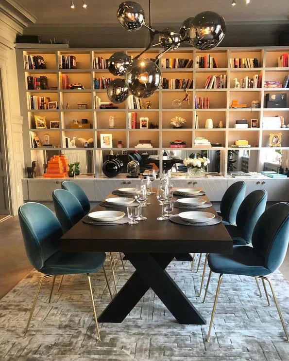 Modern Sputnik Smoky Gray/Amber Glass Branch Chandelier for Kitchen Island/Dining Room-Chandeliers-Arialamps