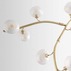 Modern Vertical Branches Glass Globe Chandelier-Arialamps