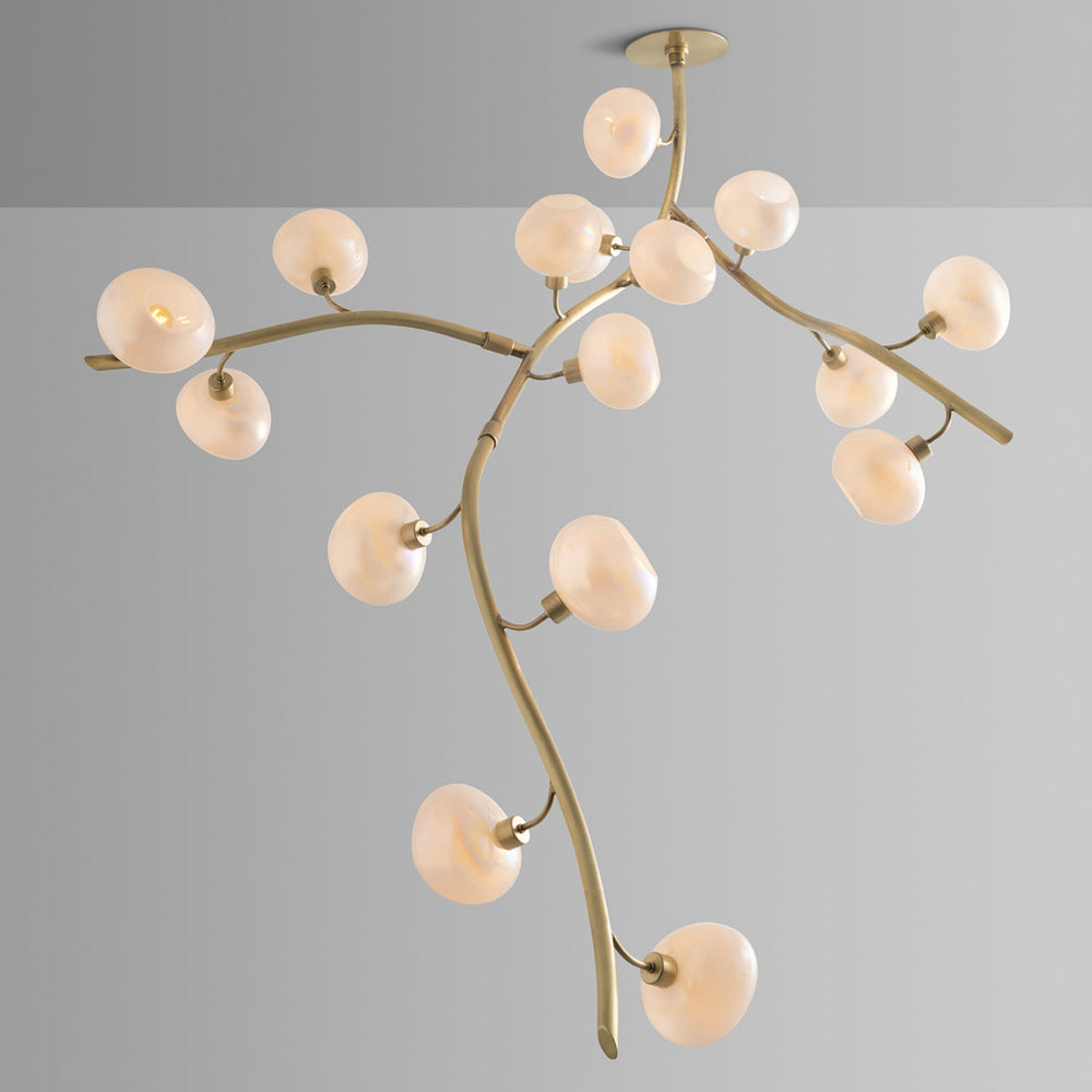 Modern Vertical Branches Glass Globe Chandelier-Arialamps