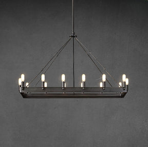 Dania Series Luxury Vintage Filament Round Chandelier, Classic Chandelier Lighting Fixture