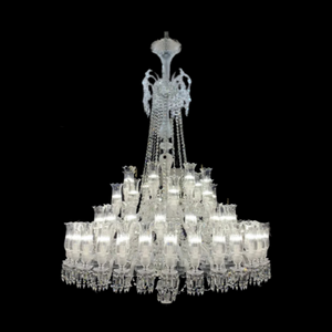 Multi Layer Chrome Crystal Chandelier in French Style with Romantic Branch Flowers for Grand Hallway and Staircase-Chandeliers-Arialamps
