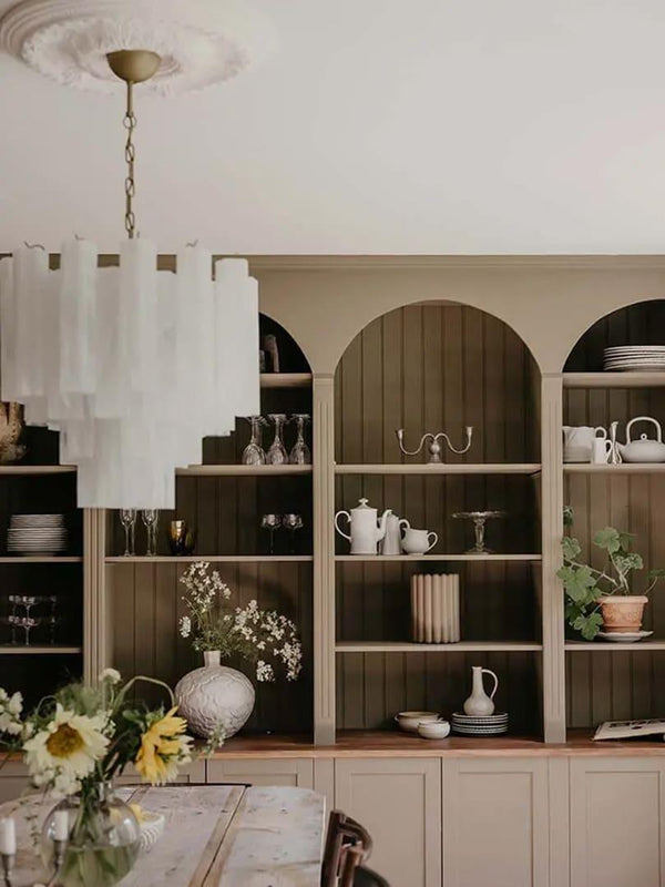 Murano Chandelier – 36 tubes – Alabaster white-Arialamps