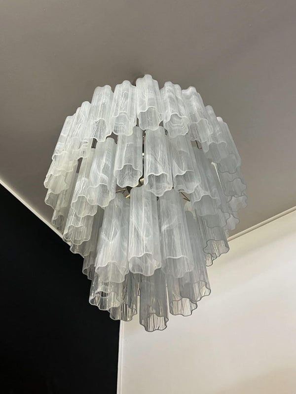 Murano Chandelier – 48 tubes – Alabaster White-Arialamps