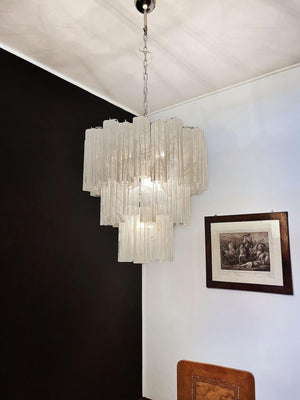 Murano Chandelier – 48 tubes – Alabaster White-Arialamps