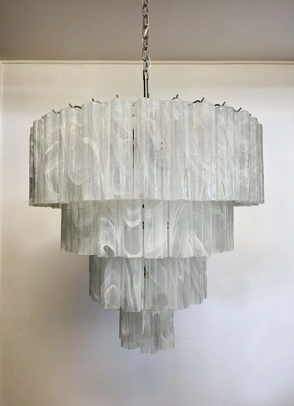 Murano Chandelier – 78 tubes – Alabaster white-Arialamps