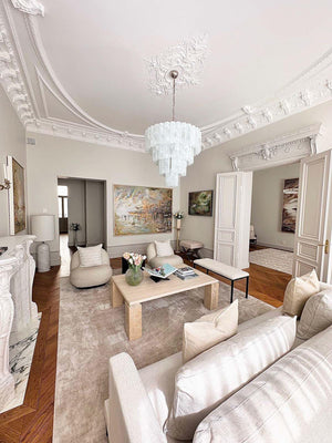 Murano Chandelier – 78 tubes – Alabaster white-Arialamps